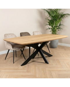 Eettafel Deens ovaal eiken 200 cm