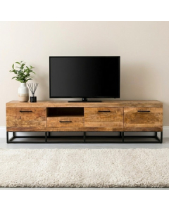 Tv meubel industrieel mangohout 200 cm