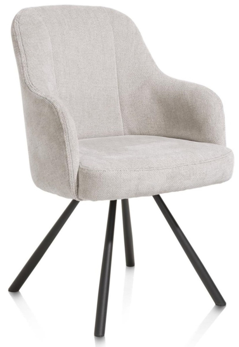 Armstoel Eva kiezel met pocketvering en draaifunctie