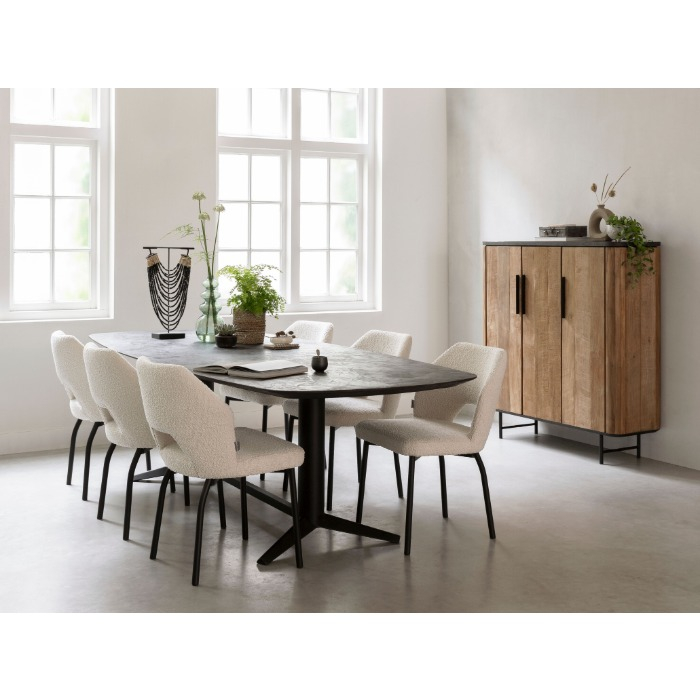 Bergkast laag van teakhout 120 cm.