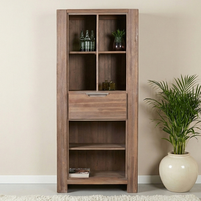 Acaciahouten boekenkast.