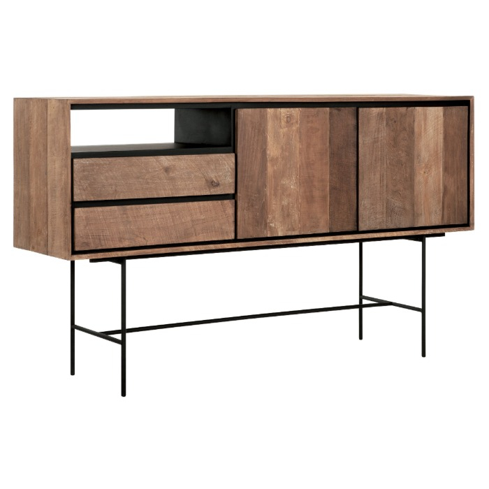 Dressoir medium van teakhout 160 cm.