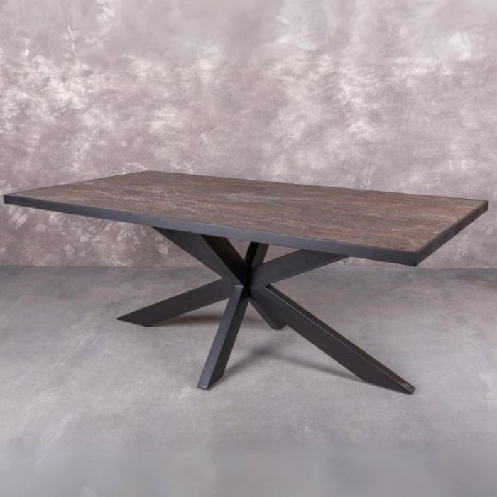Eettafel met natuursteen 200 cm. 