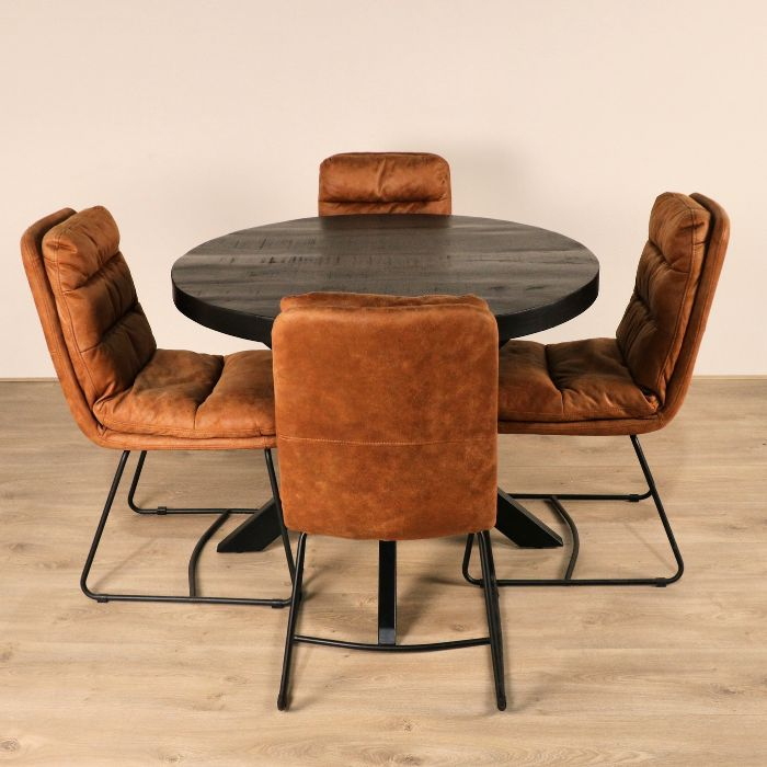 Eethoek mangohout rond 100cm