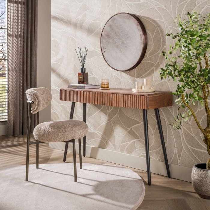 Haltafel met 3 lades Leon bruin acaciahout 120 cm - sfeerfoto 1