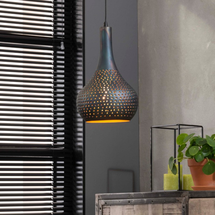 Hanglamp met gaatjes Uma 25 cm met 1 lamp - sfeerfoto 1