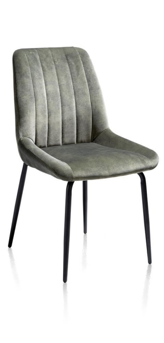 eetkamerstoel remon, olijf, metalen onderstel