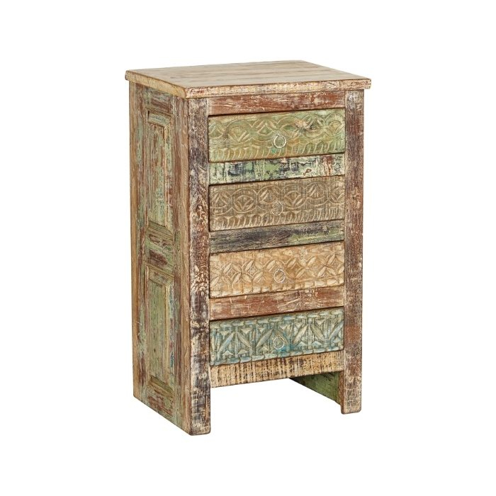 Ladekastje teakhout voorzien van vier lades.