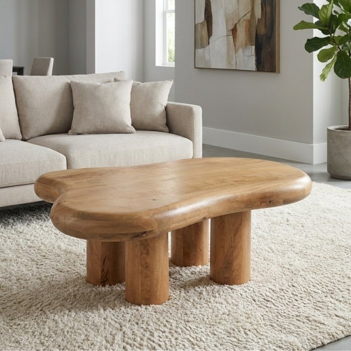 Mango salontafel organisch blad