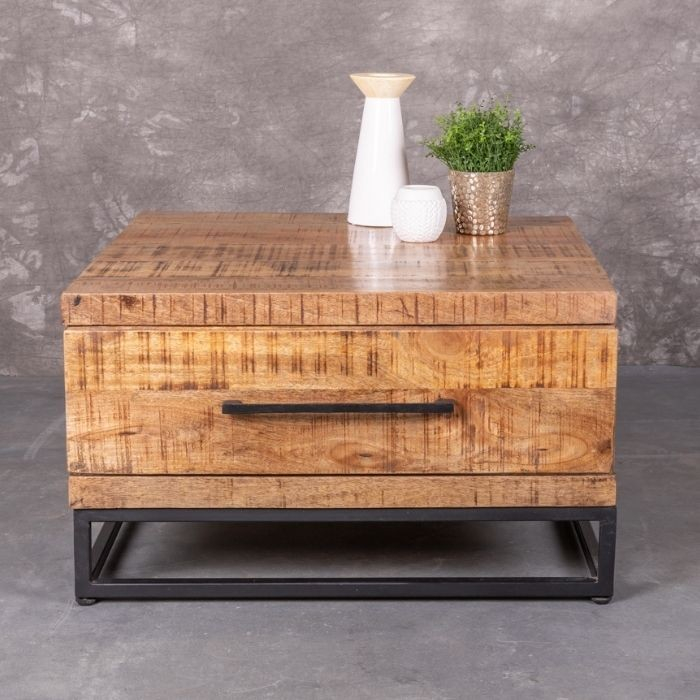 Salontafel mangohout met een lade
