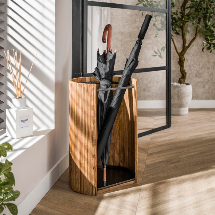 Paraplubak mangohout Kira naturel 33 cm - sfeerfoto 1