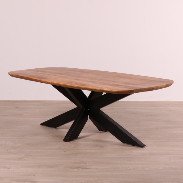 Salontafel mangohout 130 cm Deens ovaal.