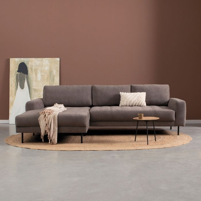 Hoekbank Oreo met chiase longue links. 