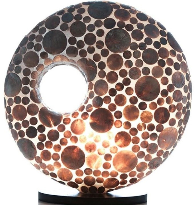 Schelpen lamp goudkleurig