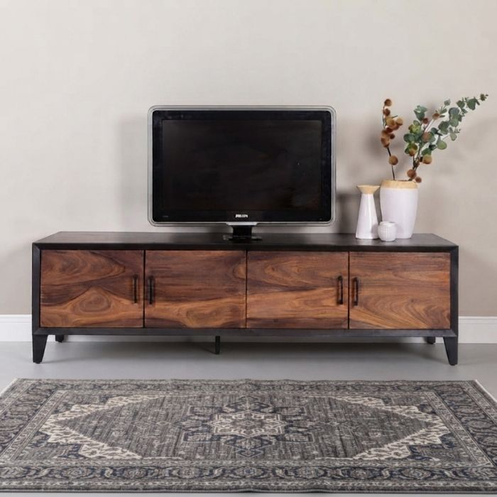 Tv-meubel 175 cm in donker hout