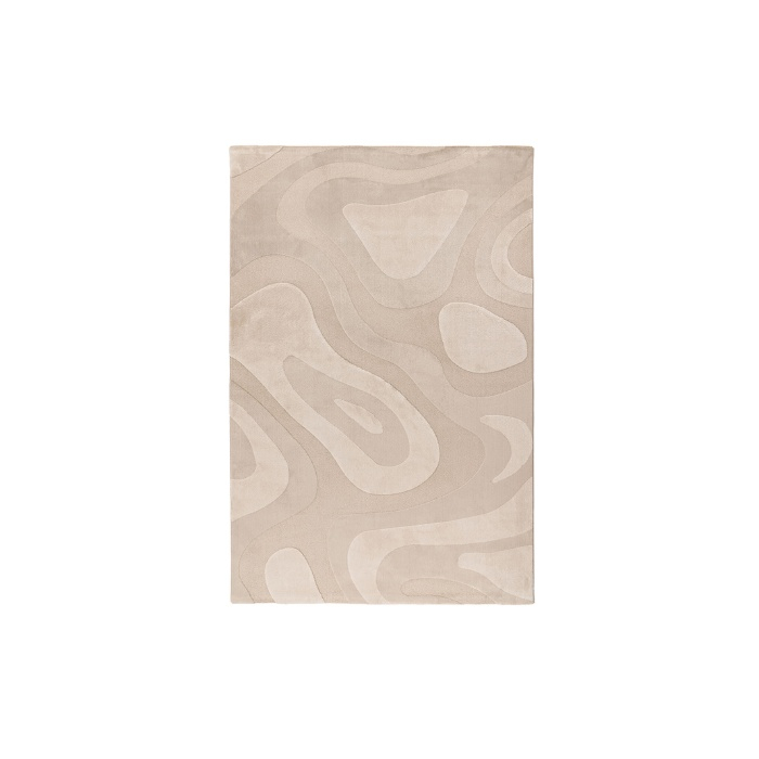 Vloerkleed 160x230 Gert beige, van bovenaf gezien