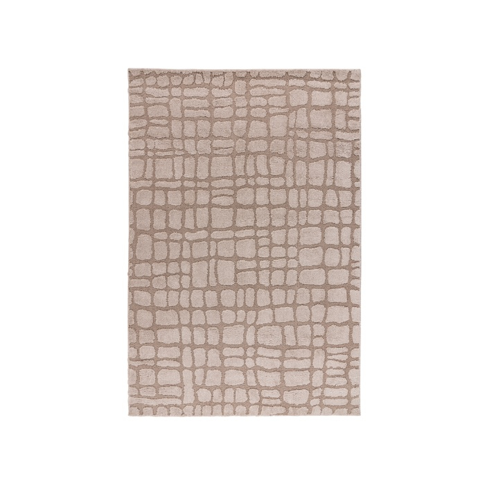 Vloerkleed 160x230 Kasper beige, van bovenaf gezien
