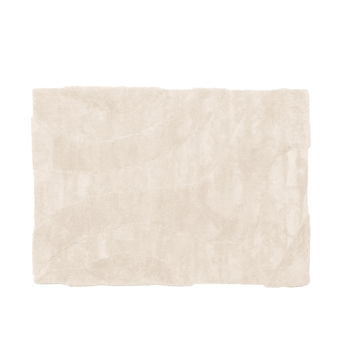 Vloerkleed 160x230 Rik crème, van bovenaf gezien