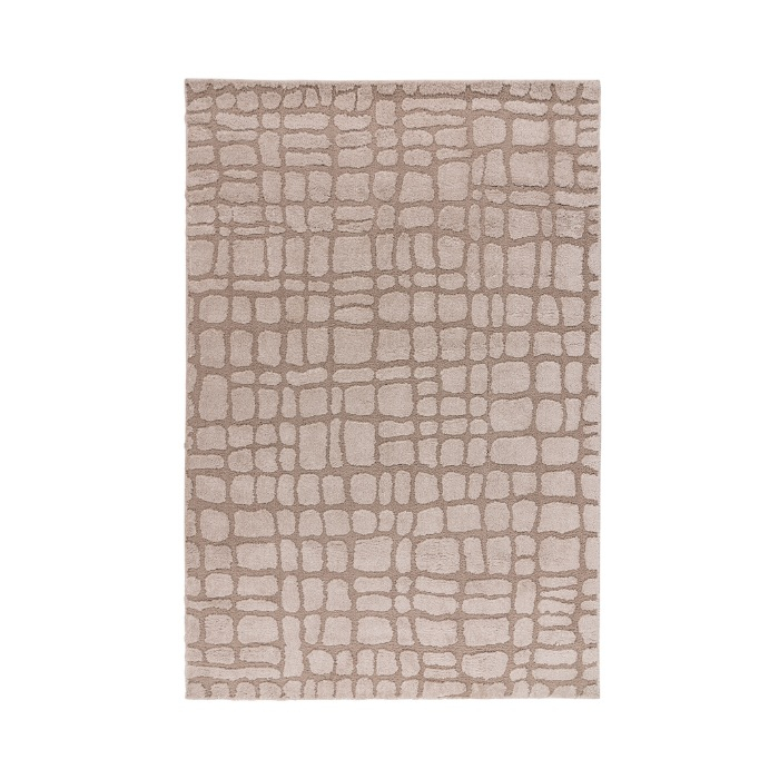Vloerkleed 200x290 Kasper beige, van bovenaf gezien