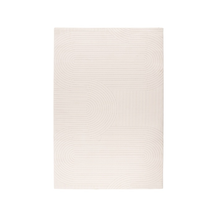 Vloerkleed 200x290 Linde crème, van bovenaf gezien