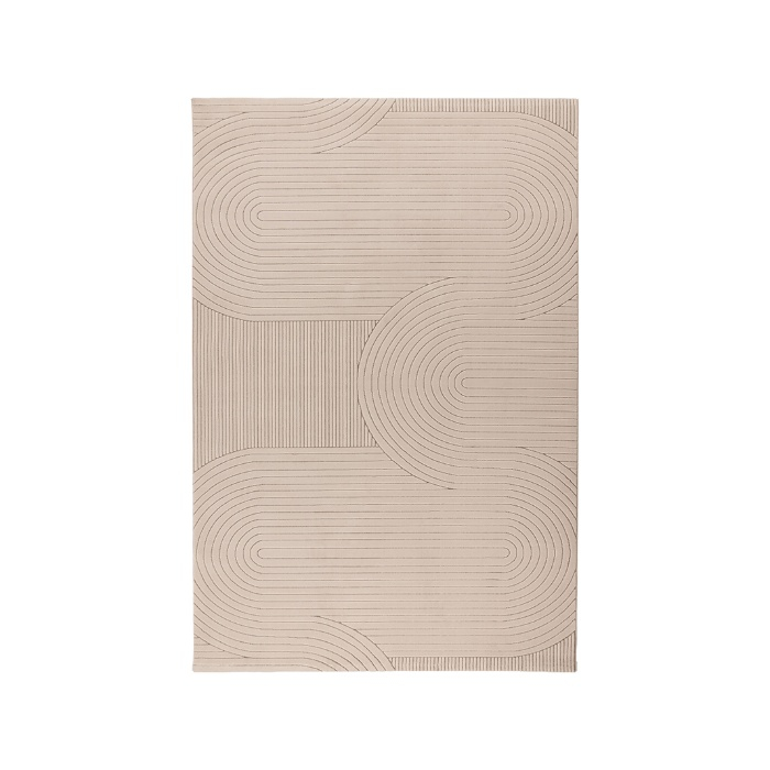 Vloerkleed 200x290 Linde taupe, van bovenaf gezien