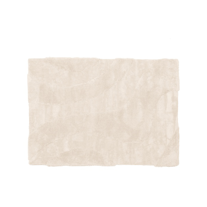 Vloerkleed 200x290 Rik crème, van bovenaf gezien