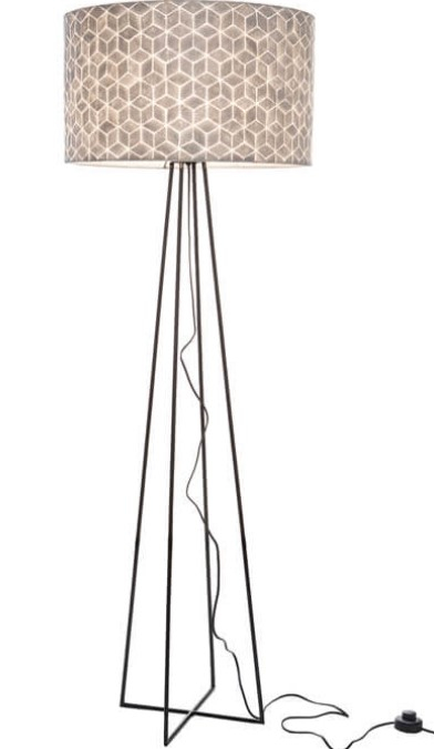 Vloerlamp schelpen met metalen voet