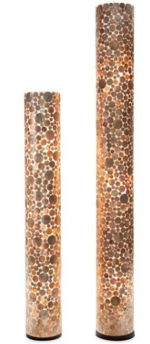 Vloerlamp schelp goud