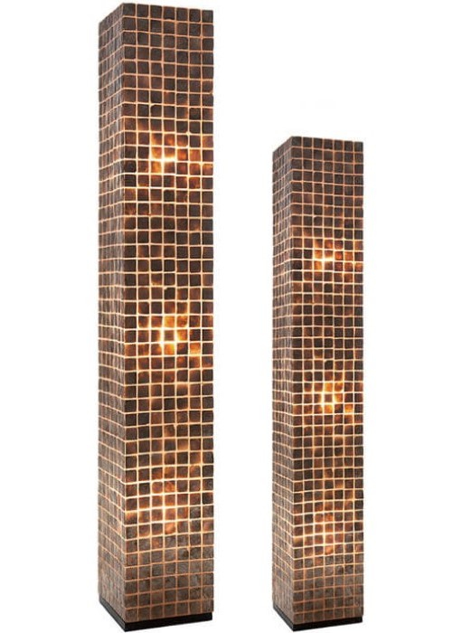 Vloerlamp goud vierkant