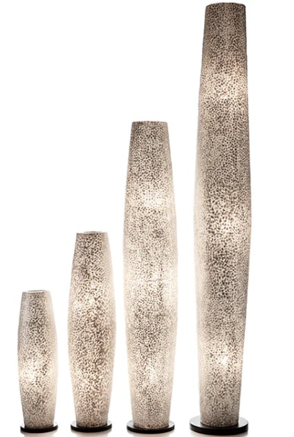 schelpen lampen, vloerlampen