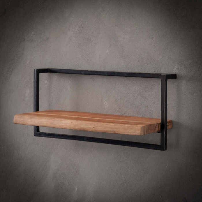 Wandplank met stalen frame 65 cm Brix naturel - sfeerfoto 1