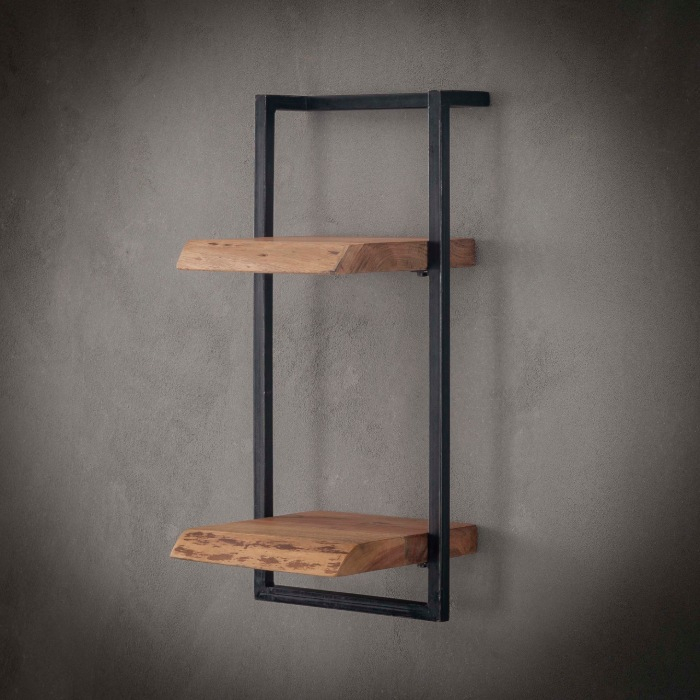 Wandrek met stalen frame 65 cm hoog Brix met 2 planken - sfeerfoto 1