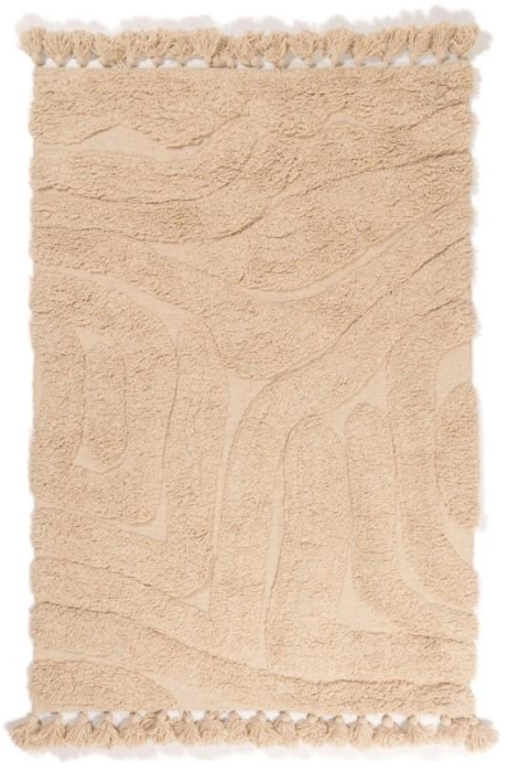 Vloerkleed wol desert wave sand kleur