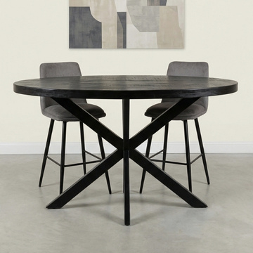 Bartafel ovaal zwart 160 cm