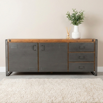 Dressoir industrieel 200 cm.