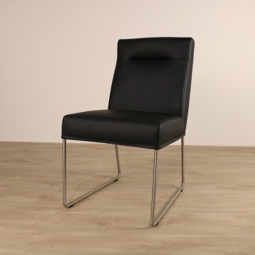 eetkamerstoel rvs met lederlook