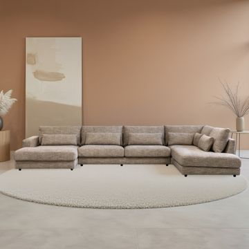 Hoekbank Como in u-opstelling. 