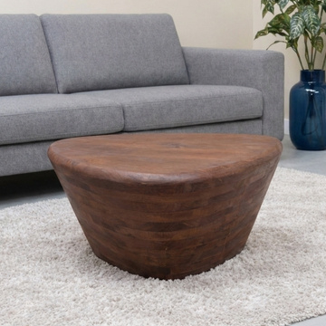 Salontafel organisch bruin.