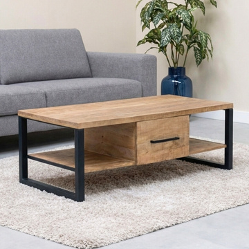 Mangohouten salontafel 120 cm. 
