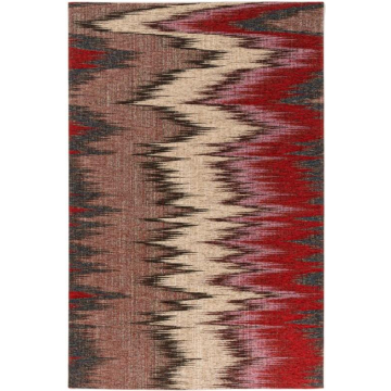 Vloerkleed met rood. Abstract