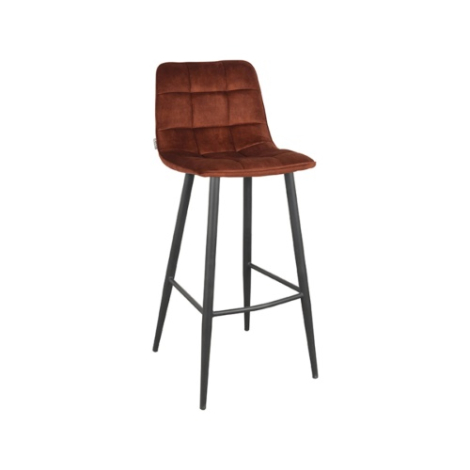 Barkruk Just roest velvet