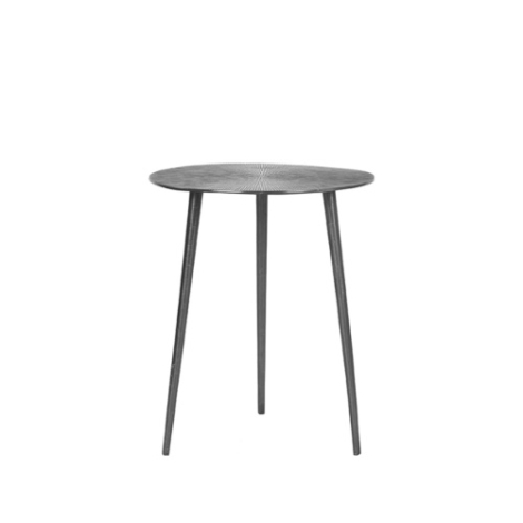 Ronde bijzettafel Nick gegoten metaal 40 cm grijs