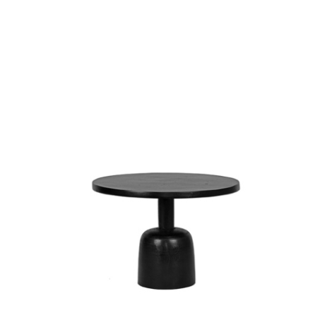 Ronde bijzettafel Willem metaal 50 cm zwart