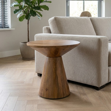 Rond bijzettafeltje van hout, 60 cm