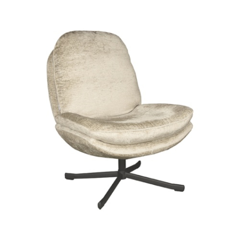 Draaifauteuil Neeltje beige met hoge rug