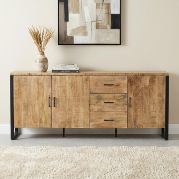 Dressoir mangohout 200 cm.