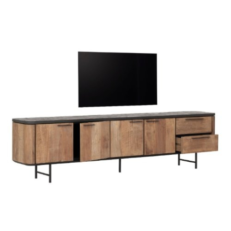 Tv meubel large van teakhout 230 cm.