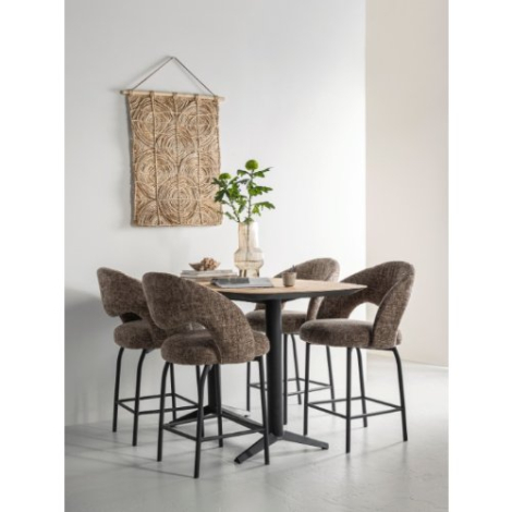 Countertafel van teakhout 160 cm.