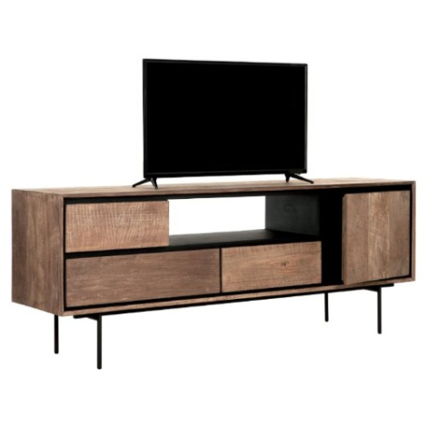 Tv meubel medium van teakhout 155 cm.