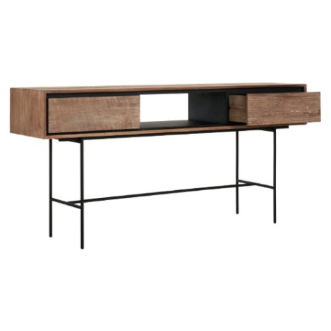 Wandtafel van teakhout 160 cm.